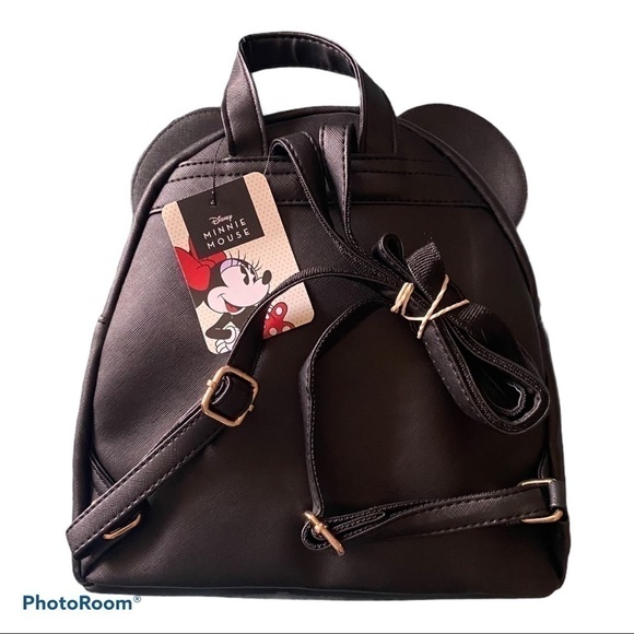NWT-MINNIE MOUSE BACKPACK-GOLD AND BLACK main image 4